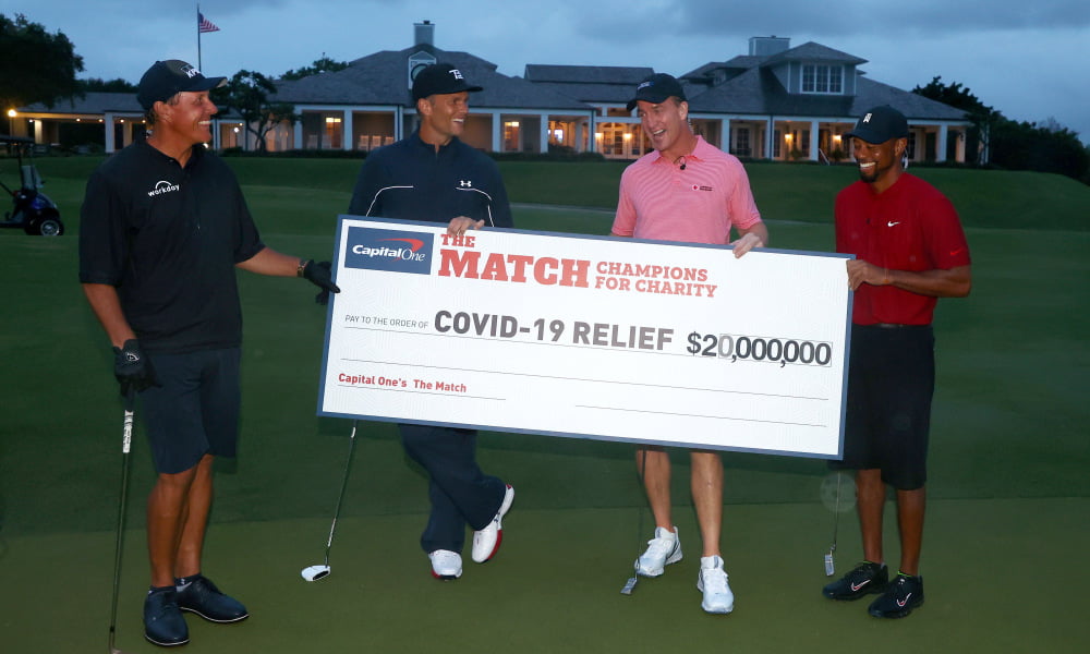 Phil Mickelson, Tom Brady, Peyton Manning, Tiger Woods