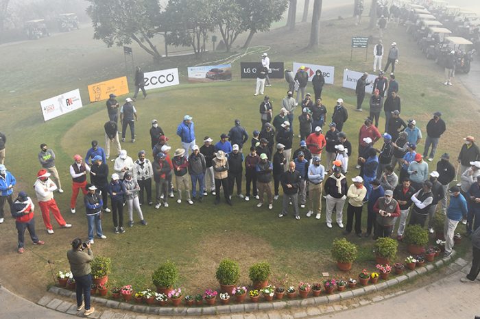 Players assembled for the Indian Golf Festival