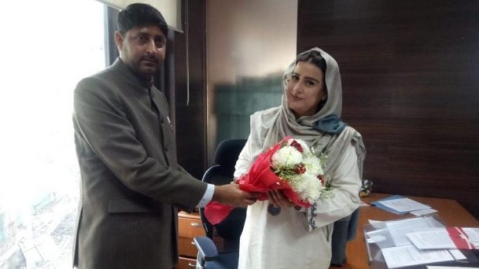 Nuzhat Gul taking charge as Secretary Sports Council - J&K