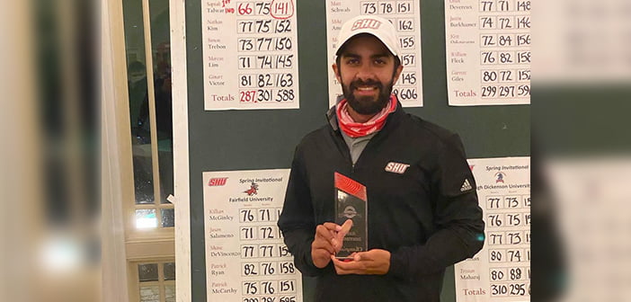 Saptak Talwar with his winning trophy