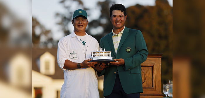 Shota Hayafuji and Hideki Matsuyama after the win