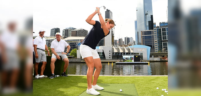 Ash Barty at the 2019 Presidents Cup in Melbourne | Photo: