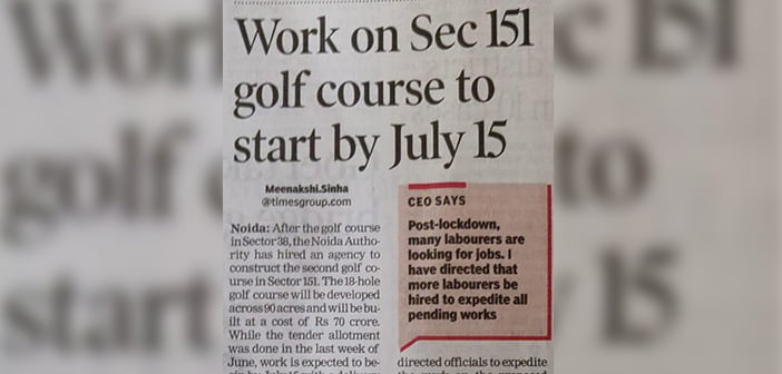 Noida to get a second golf course next year