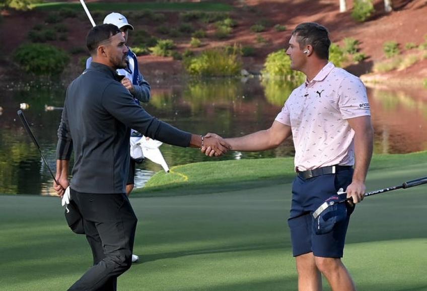 Brooks Koepka & Bryson DeChambeau on the 9th hole